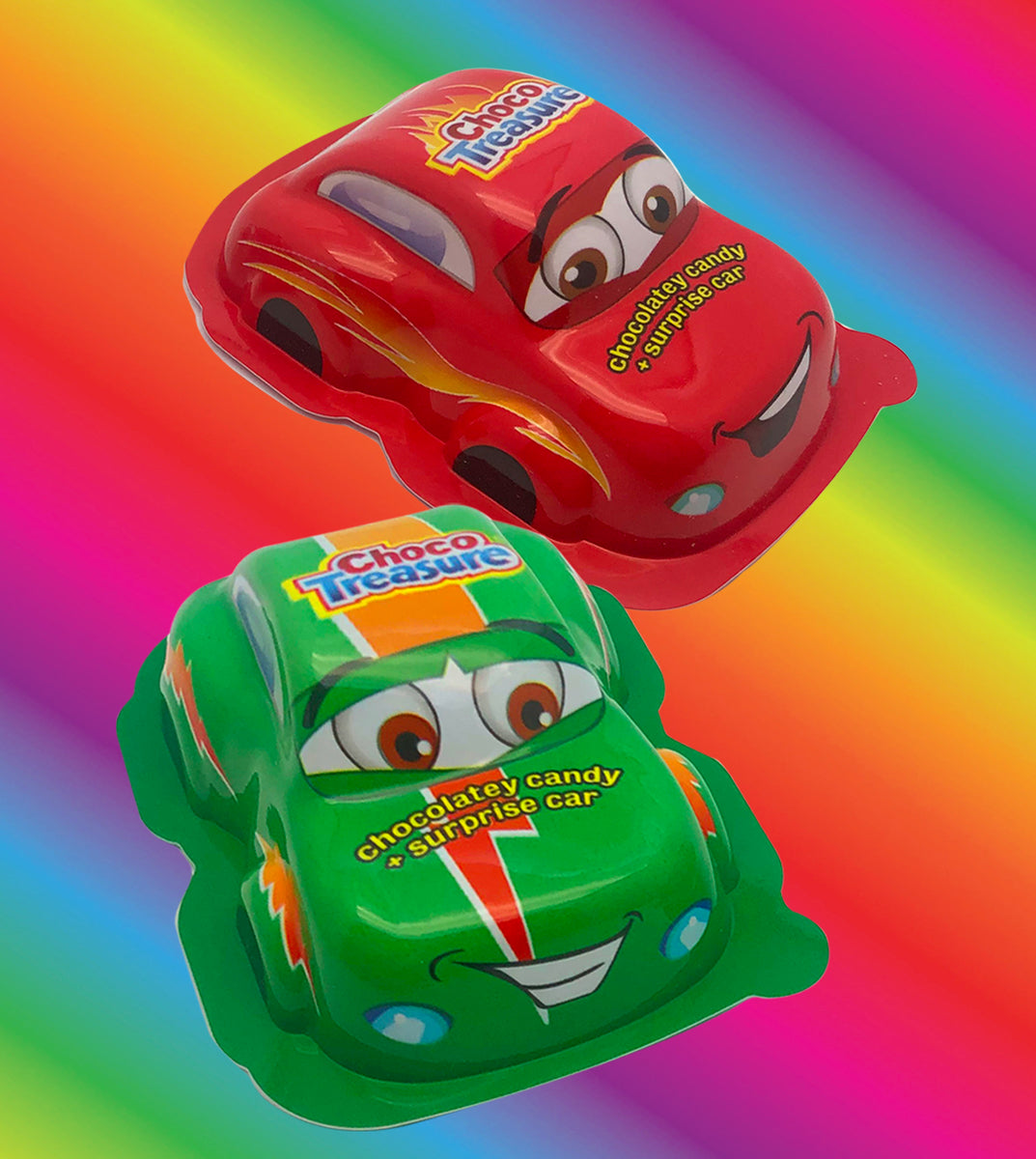 Choco Treasure Surprise Cars with Chocolatey Candy Tray of 12