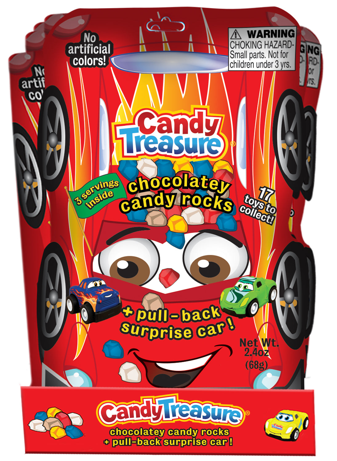 New! Candy Treasure Surprise Car Bags with Chocolatey Candy | Tray of 8