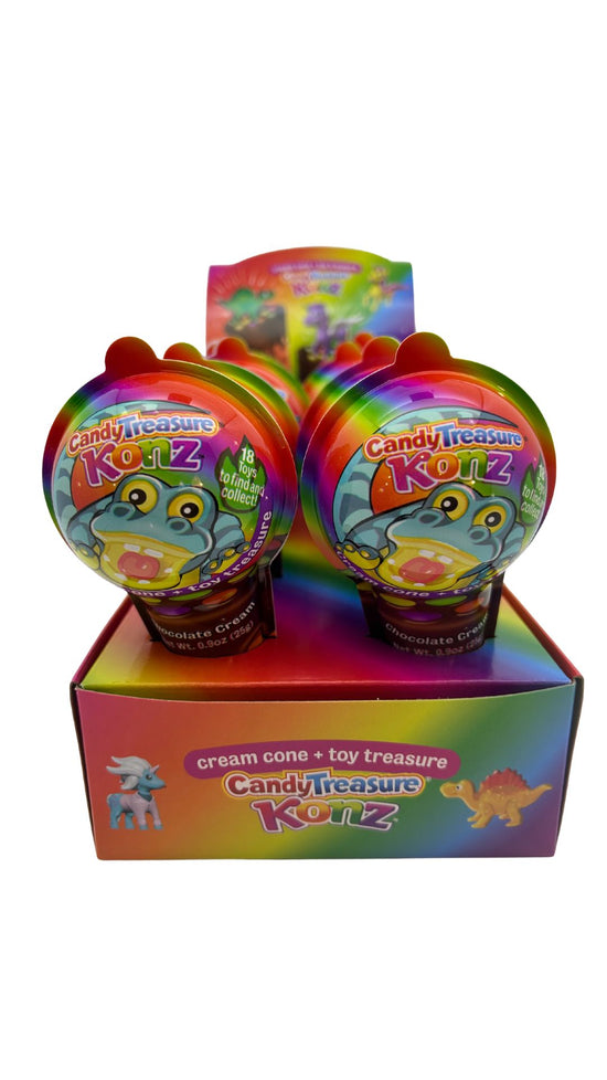 Candy Treasure Dinosaur Konz | Tray of 10