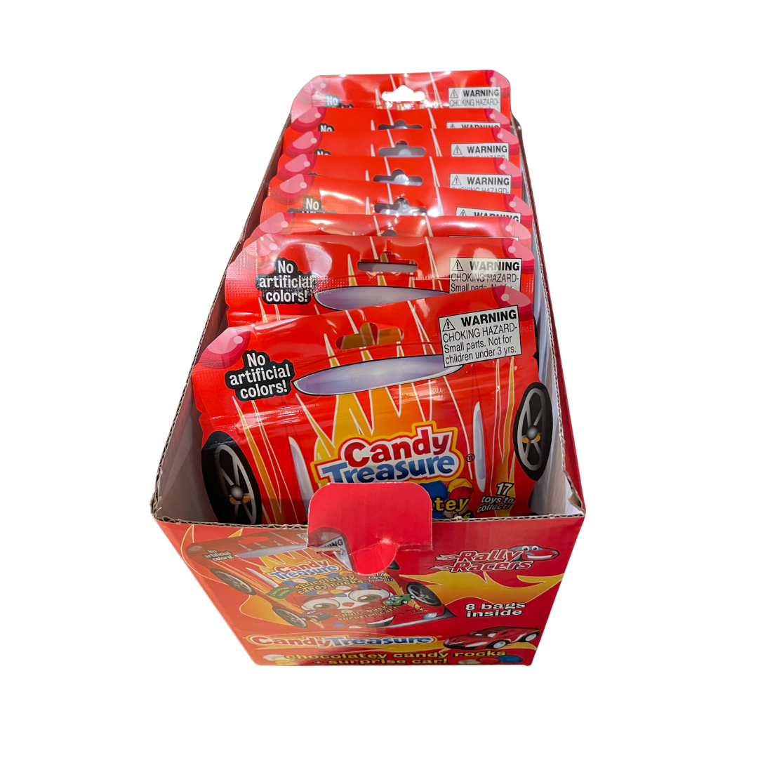 New! Candy Treasure Surprise Car Bags with Chocolatey Candy | Tray of 8
