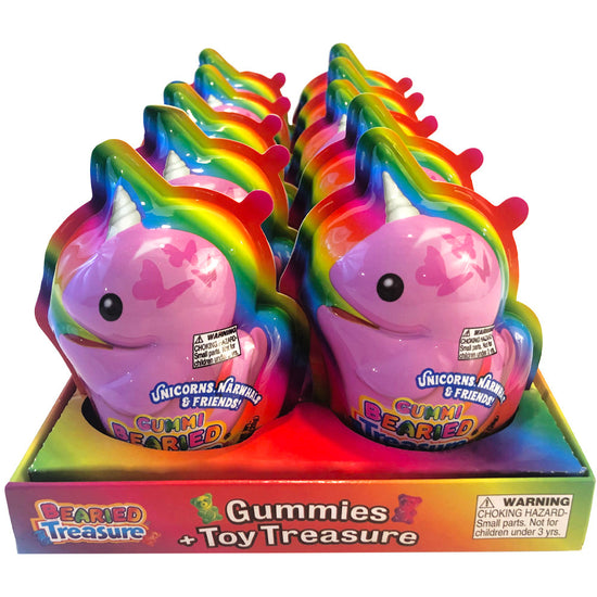 New! Gummi Bearied Treasure Unicorns, Narwhals & Friends | Tray of 10